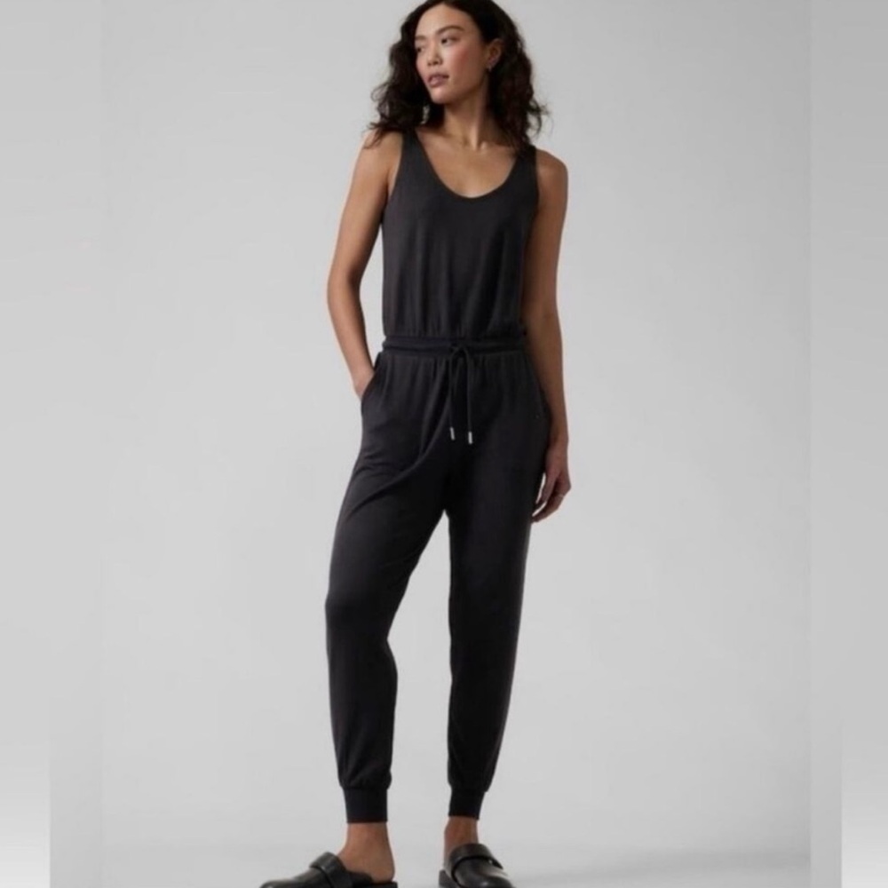 Athleta Black Sleeveless Jumpsuit